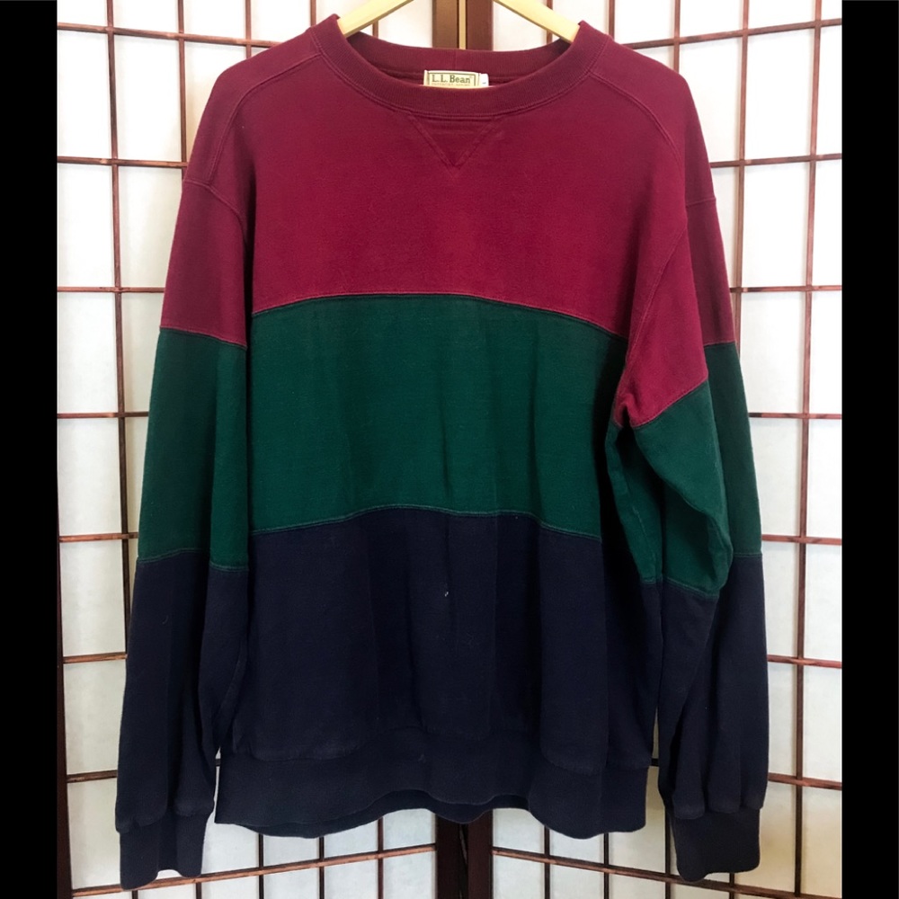 L.L.Bean COLOR BLOCK SWEATSHIRT. Cozy and cute.